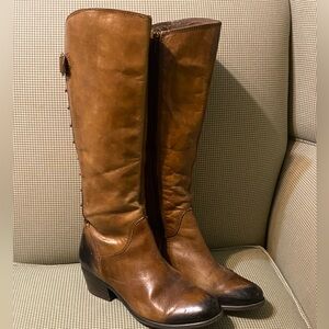 Arturo Chiang Women’s Knee High Brown Leather Riding Boots